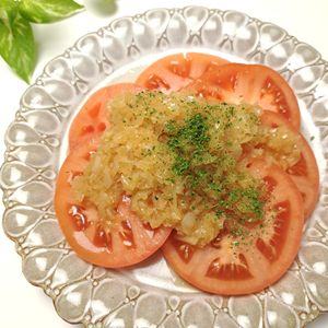 とのちゃまの作ってみた!投稿(【トマトサラダ】炒め玉ねぎドレッシング♪玉ねぎの甘みが絶品！)