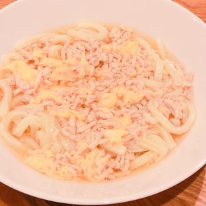 ミルクの作ってみた!投稿(【鶏肉とふわふわ卵のかき玉うどん】とろ〜り鶏だし麺つゆ♬︎)