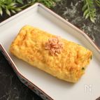 だし巻き卵　銀鮭たっぷり