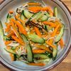 くだもの大好き🧡の作ってみた!投稿(あともう一品に！10分おかず【えのきと彩り野菜のごま酢和え】)