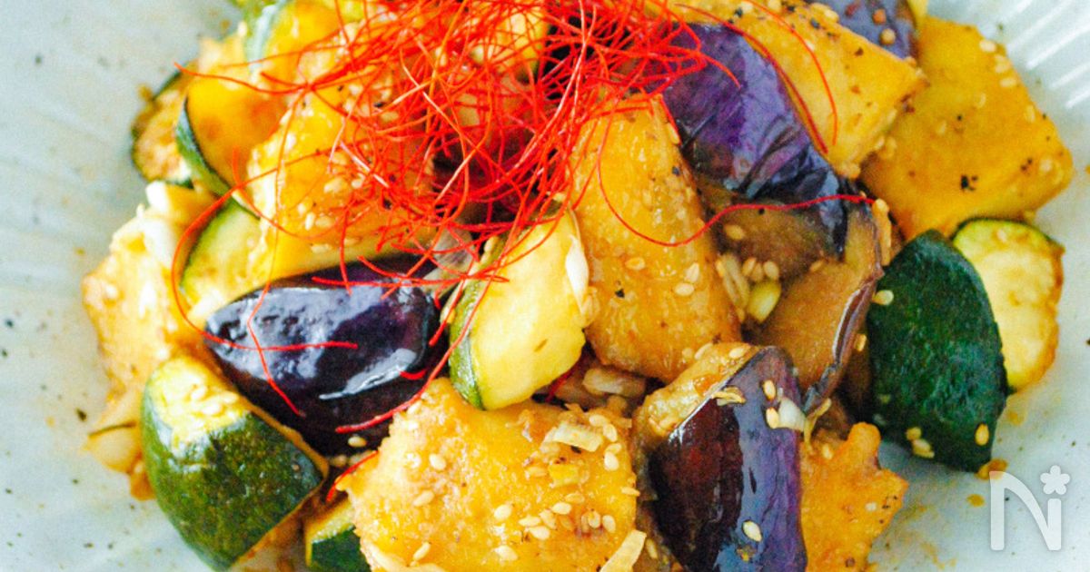 揚げ焼き高野豆腐と夏野菜のさっぱり炒め | レシピサイトNadia