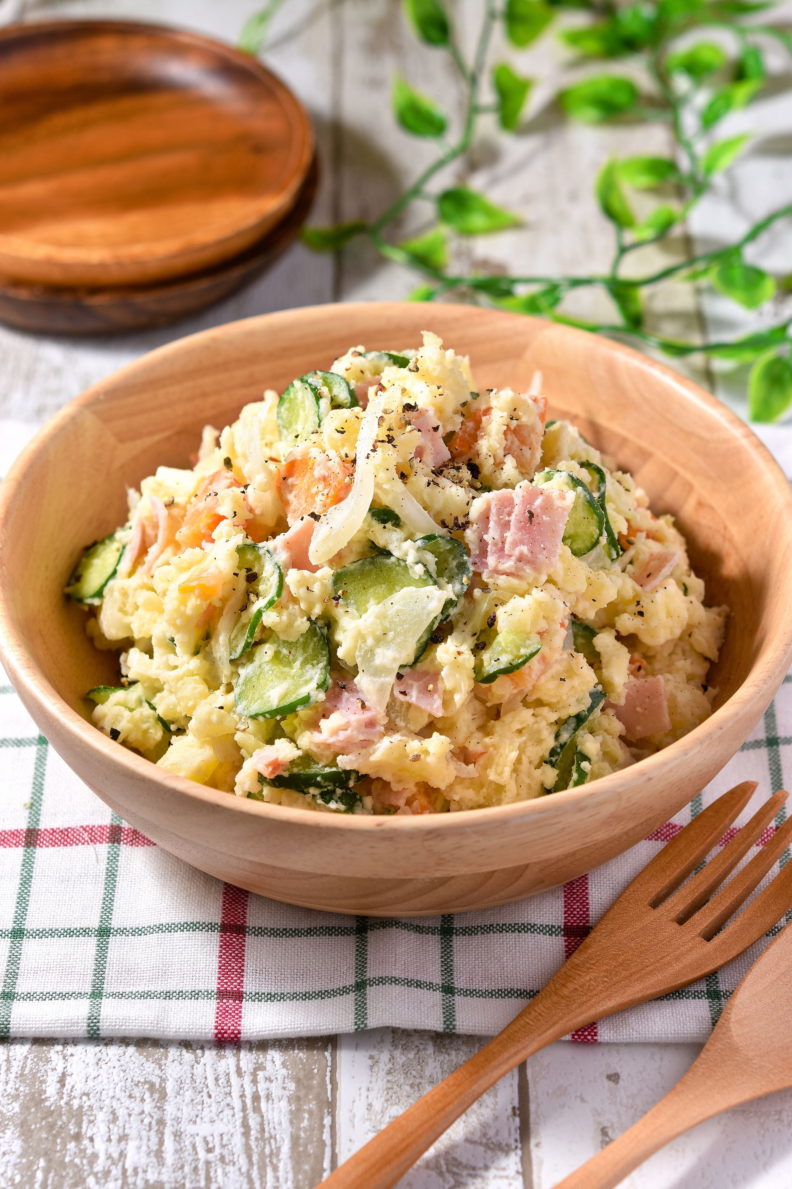 わが家の定番ポテトサラダ│水っぽくならない♪ホクホク具沢山