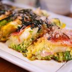 おかか醤油とチーズが合う🤭💕もちもちお餅のとん平焼き♪
