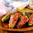 ピーマンの肉詰め照り焼き風