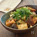 カリッと香ばしい！厚揚げと椎茸の和風ハニーマスタード炒め