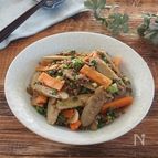 【作り置き可能】ごぼうのねぎ味噌そぼろ炒め
