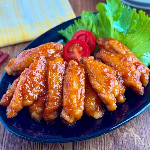 15分でごちそう感♪こってり甘辛【手羽中ケチャップ煮】