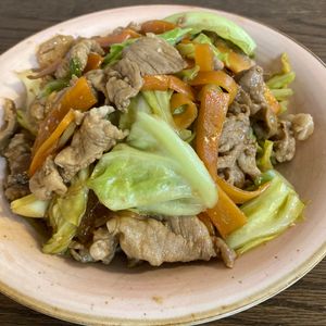 くだもの大好き🧡の作ってみた!投稿(【天才的！豚こま肉とキャベツのワンパン春雨いため】時短♡節約)