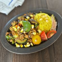 夏野菜とごぼうのキーマカレー