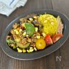 夏野菜とごぼうのキーマカレー