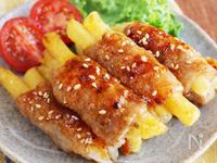 冷凍ポテトで♪【肉巻きポテトの照り焼き】お弁当にも◎