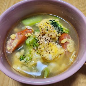 ナムディの作ってみた!投稿(茹で汁活用~☆ブロッコリーと卵のスープ☆)