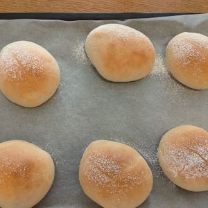 まんげつの作ってみた!投稿(HBで♡基本のとろける丸パン)