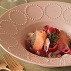 フランス南蛮漬け　サーモンとチェリーの冷製エスカベッシュ