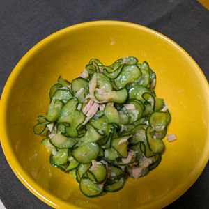 からこの作ってみた!投稿(クセになる美味しさ！火を使わず超簡単【塩だれツナきゅうり】)