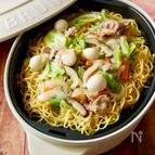 『ホットプレートで中華』キャベツとほたてのあんかけ焼きそば