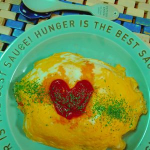 M＊Pの作ってみた!投稿(楽ちん昼ごはん ＊ 卵１個でひとり分オムライス)
