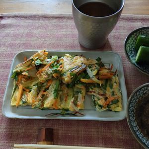 あ～はの作ってみた!投稿(基本の野菜チヂミ・野菜だけで美味しい♪)