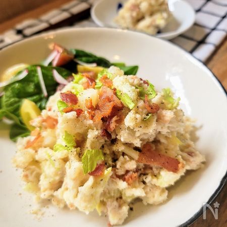 カリカリベーコンの旨味 アメリカンベーコンポテトサラダ By Ewayuri エバユリ レシピサイト Nadia ナディア プロの料理家のおいしいレシピ