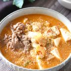 牛肉入りキムチ湯豆腐♡煮汁ごと美味しい～ポカポカ温まる！