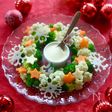 クリスマスに☆温野菜のリースサラダ