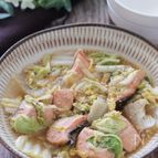レンチンのみで完成♡秋鮭と白菜のレンチンごま旨ポン蒸し