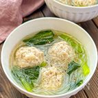 【れんこん入り鶏団子の春雨スープ】腹持ち◎おかずスープ