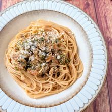 【ワンパンで】あさり缶&スープの素でボンゴレ風蒸しパスタ