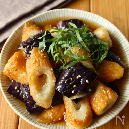 10分で完成！【ちくわとなすの揚げ浸し】揚げ焼きでお手軽♪