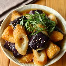 10分で完成!【ちくわとなすの揚げ浸し】揚げ焼きでお手軽♪