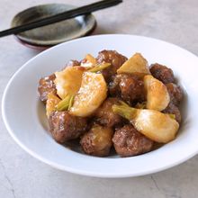 かぶと豚こま団子の揚げ煮