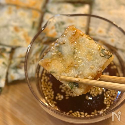15分で簡単！うまっ！もっちり甘辛ニラネギチヂミ🇰🇷