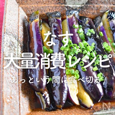 「なすの大量消費」レシピ30選|あっという間に食べ切る