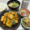 みーこの作ってみた!投稿(鶏肉とかぼちゃとれんこん《にんにく♡甘酢炒め》)