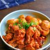 味しみ新じゃがと手羽元の照り煮