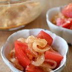トマトと新玉ねぎのレモン醤油和え