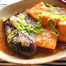 茄子と厚揚げの揚げ出し豆腐風おろしあんかけ