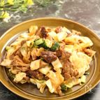 レンジで簡単！ハンバーグとキャベツのソテー
