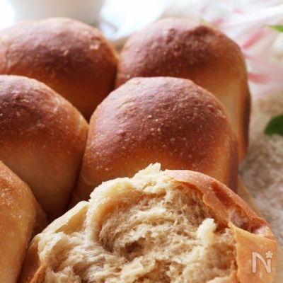 HBでふんわり美味しい♡たっぷりきな粉とミルクのちぎりパン
