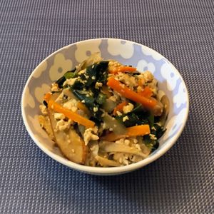 𝔂𝓾𝓶𝓲🍓の作ってみた!投稿(わかめたっぷり炒り豆腐【作り置き】)