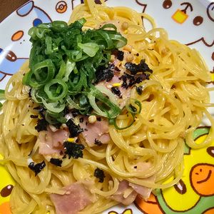 月雪由翔の作ってみた!投稿(ワンパン！粉チーズ香る♪麺つゆ釜玉パスタ)