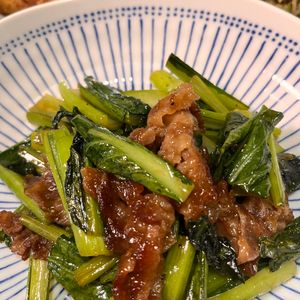 カスプの作ってみた!投稿(【牛肉と小松菜のオイスター炒め】ワンパン10分人気町中華の味)
