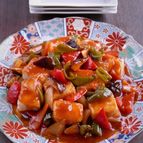 揚げ出し豆腐の酢豚風あんかけ