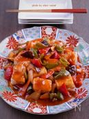 揚げ出し豆腐の酢豚風あんかけ