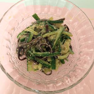 milkの作ってみた!投稿(［きゅうりときくらげのごまポン酢和え］食べて痩せる！腸活にも)
