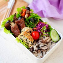4抜き【なすの味噌肉巻き弁当】小麦・植物油・乳・砂糖不使用