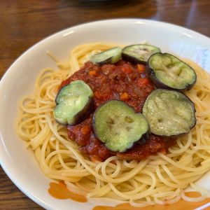 エステルの作ってみた!投稿(♡簡単ミートソースのレシピ♡『茄子のミートソースパスタ』)