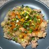 楽ラク手抜キッチン🐶🐾の作ってみた!投稿(火を使わない！新玉ねぎのそぼろ煮♩材料２つ簡単3Step)