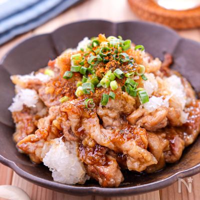 【豚こま肉の甘辛おろしポン酢】コスパ優秀！調味料２つで簡単♪