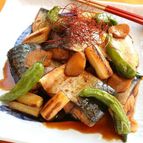 鯖と焼ネギのコチュジャン煮